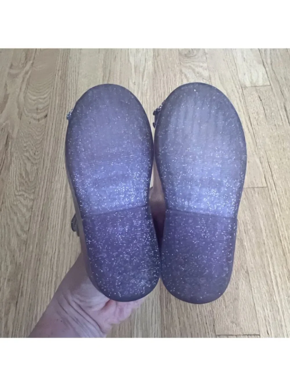 Mini Melissa Sweet Love Mary Jane Flat Lilac/Metallic Violet Toddler Size 9